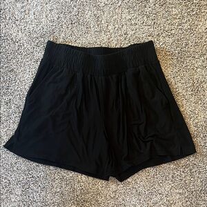 Elegant Black High Waist Women's Shorts